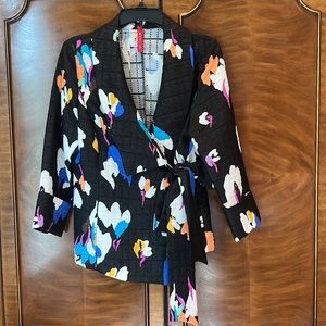 NWOT IC Collection Connie K Floral Jacket Size Small